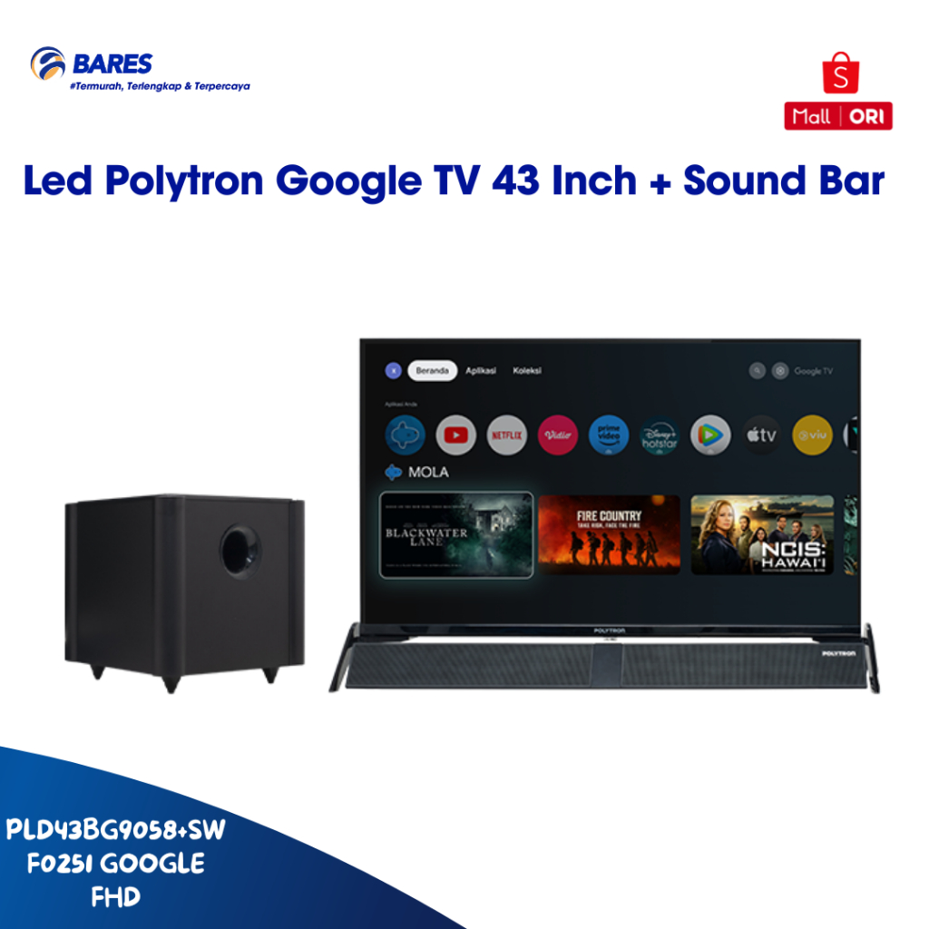 Polytron PLD 43BG8951+SWF0250 Led TV 43 Inch