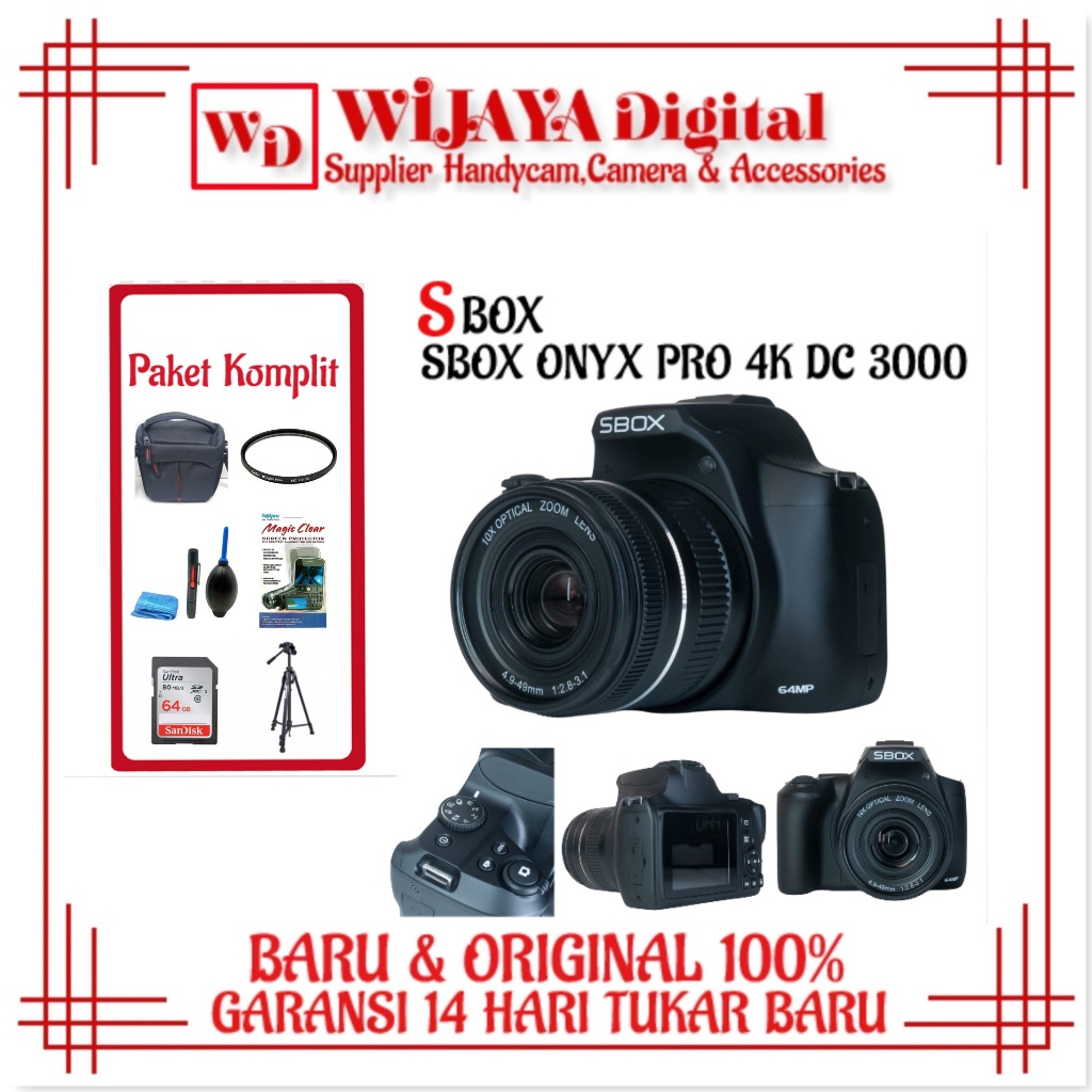 Sbox ONYX PRO 4K DC 3000 - Kamera Sbox 4k Semi Pro Dc 3000 ONYX PRO Garansi Resmi