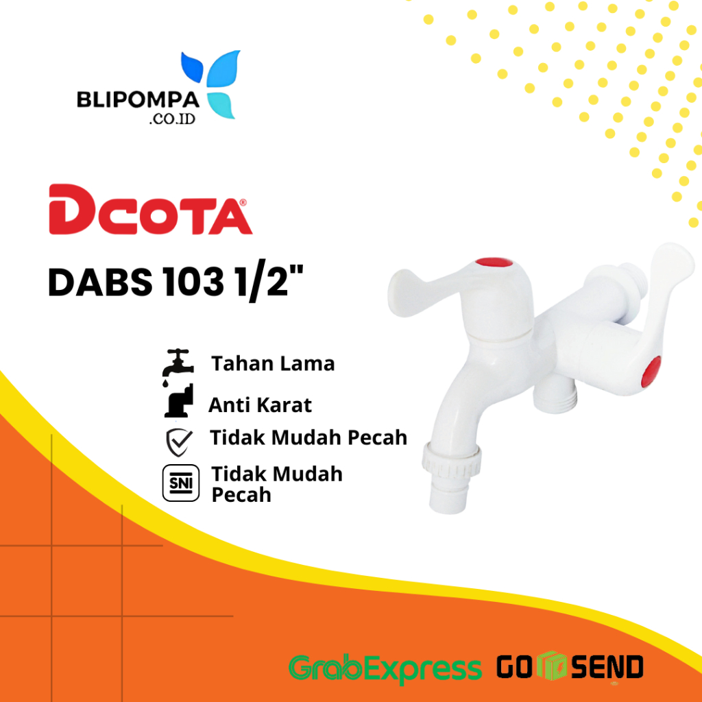Grosir Murah Keran / Kran Air DCOTA DABS 103 - 1/2" Plastik