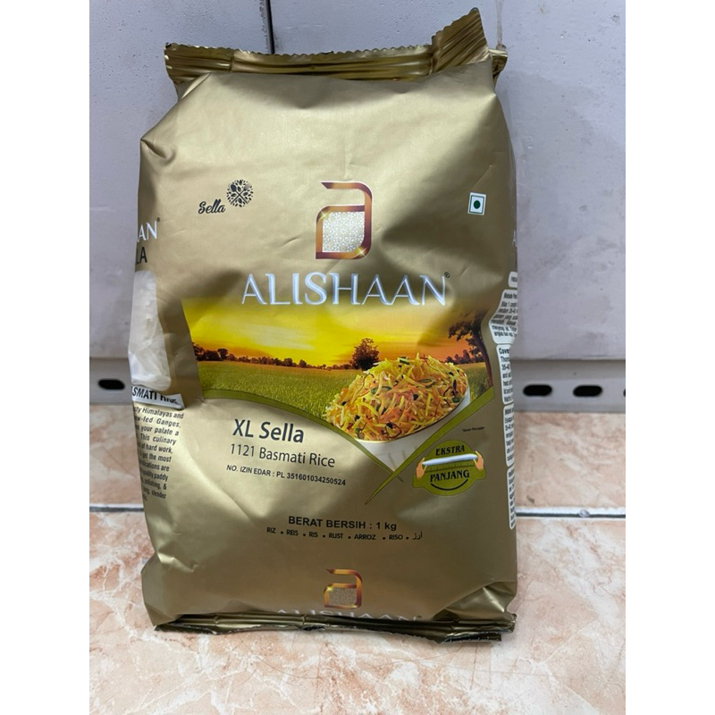 

BERAS BASMATI ALISHAAN XL SELLA RICE 1kg, Nasi Briyani