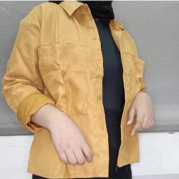 Sandrina Corduroy - Jaket Kemeja Lengan Panjang Corduroy / Crop Top Corduroy / Style Korea