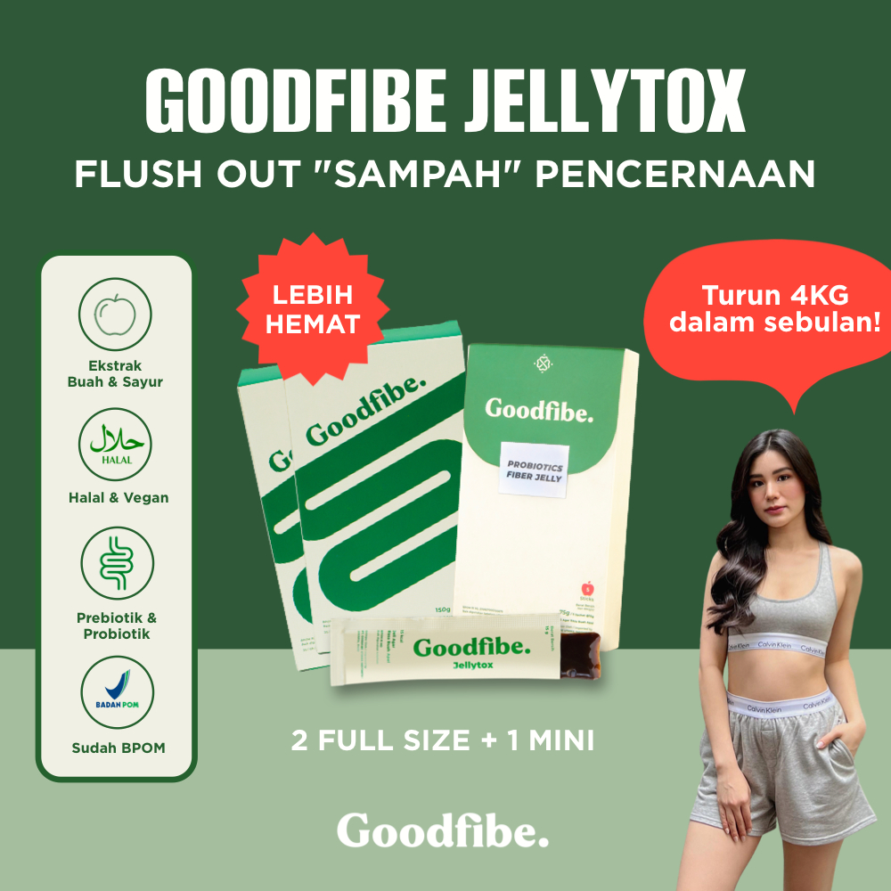 Goodfibe Jellytox 2 Box + 1 Mini Box— Fiber Jelly Probiotik Suplemen untuk Diet dan Detox