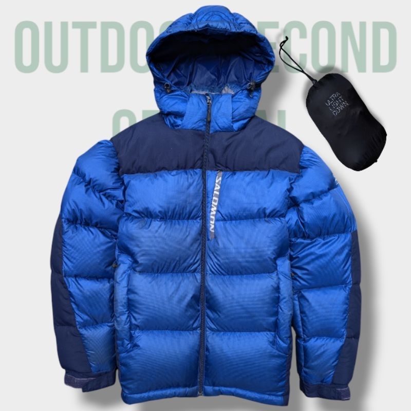 jaket bulu angsa Salomon Clima Wind Goose DOWN JACKET fp 800 bulang outdoor windstopper gorpcore gun