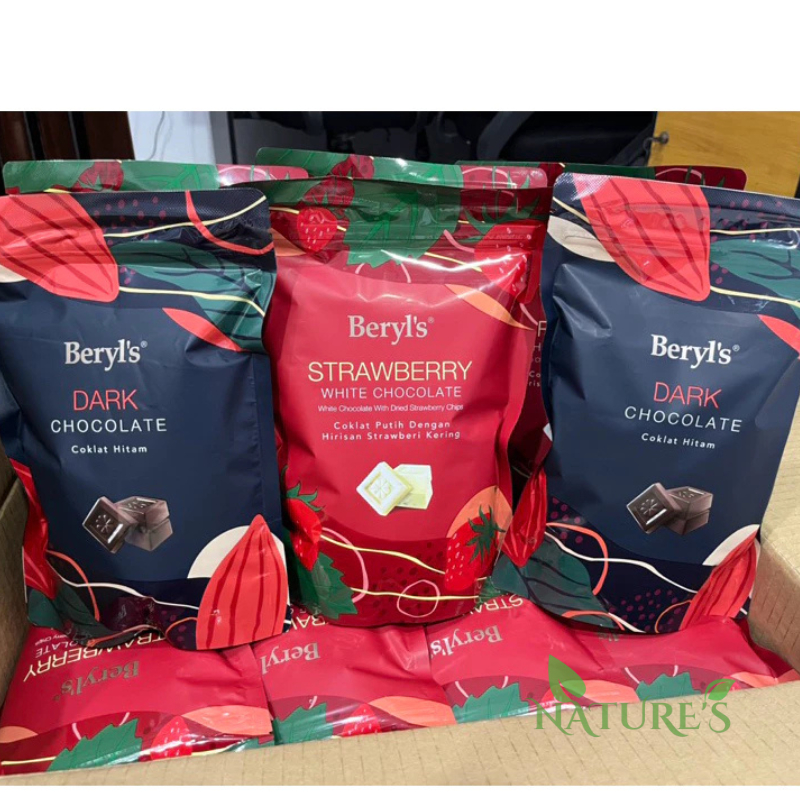 

CemilanBintan ( beryls dark choco & Strawberry 280Gram) Coklat Petak