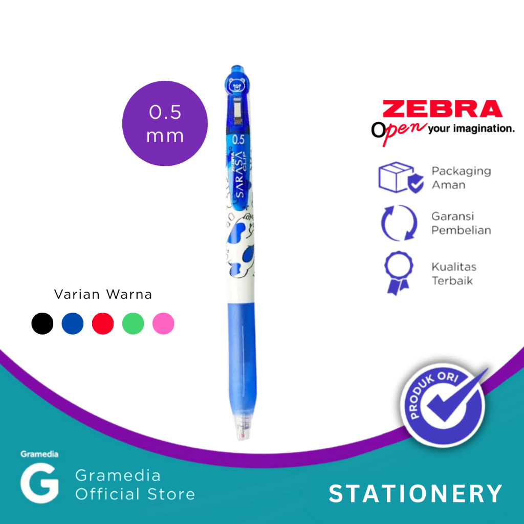 

ZEBRA SARASA CLIP 05 SINGLE BEAR BLUE