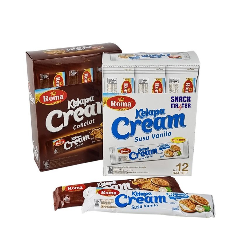 

Roma Kelapa Cream biskuit Box isi 12bngks