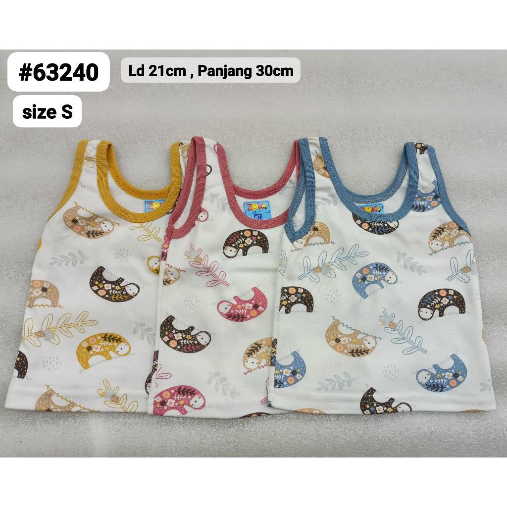 singlet zoko putih print singlet bayi singlet anak baju anak