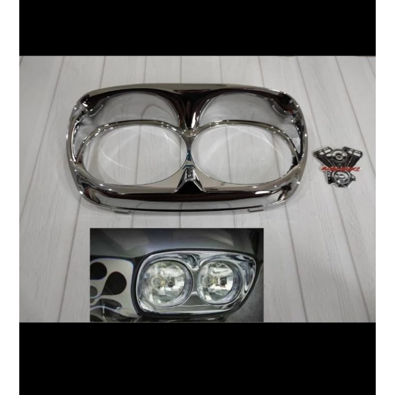 bezel headlamp road glide chrome trim lampu road glide