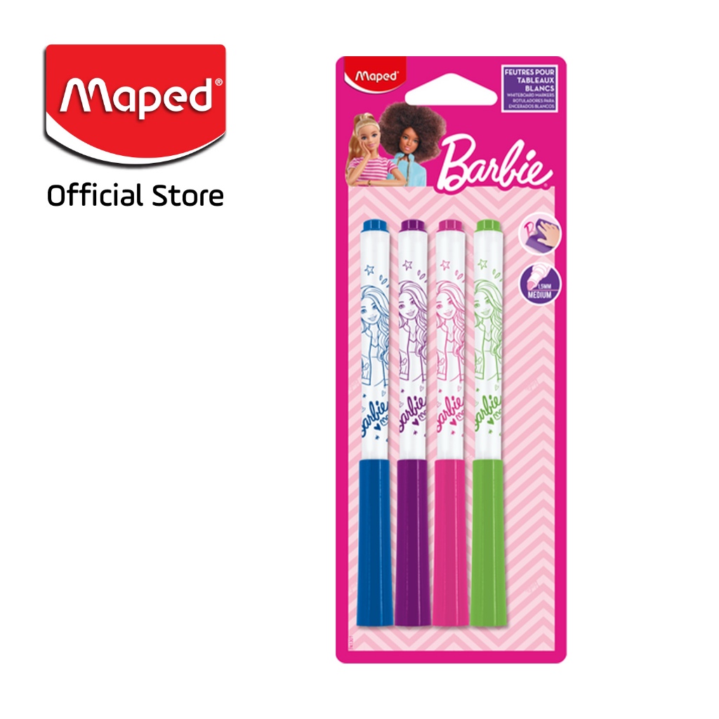 

Maped Set Spidol Papan Tulis 4 Warna Tema Barbie