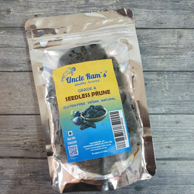 

Uncle Rams Grade A Seedless Prune Gluten Free Vegan Natural USA