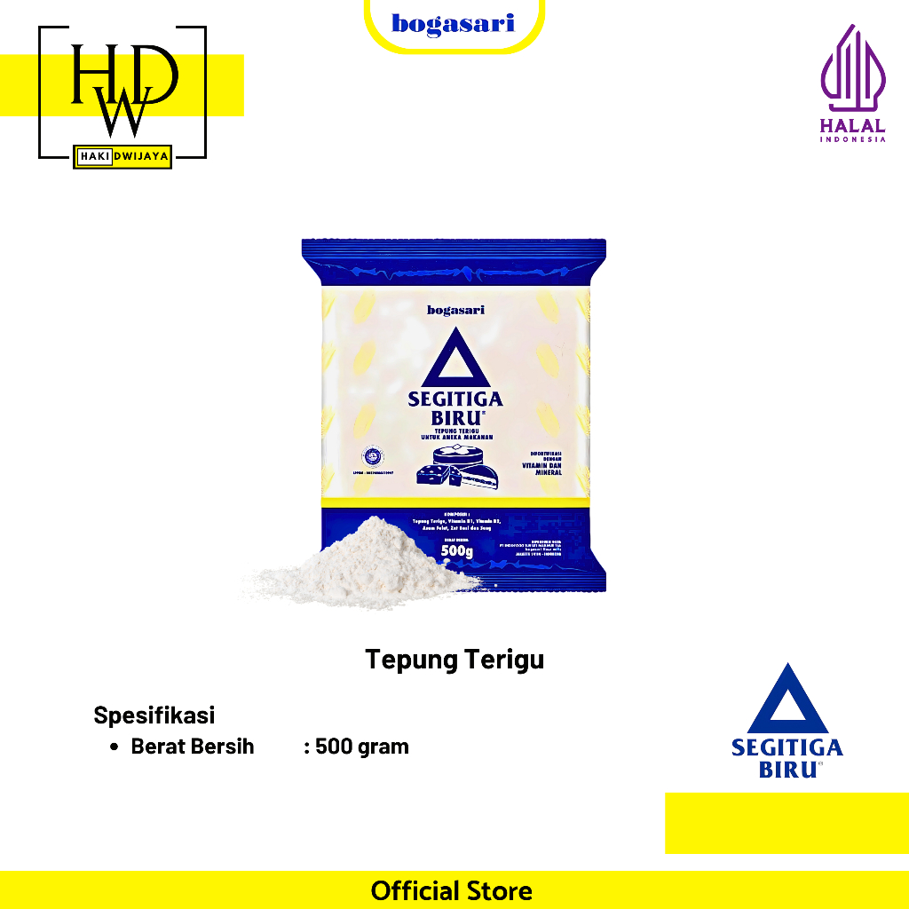 

[500 gr] Bogasari Segitiga Biru Tepung Terigu