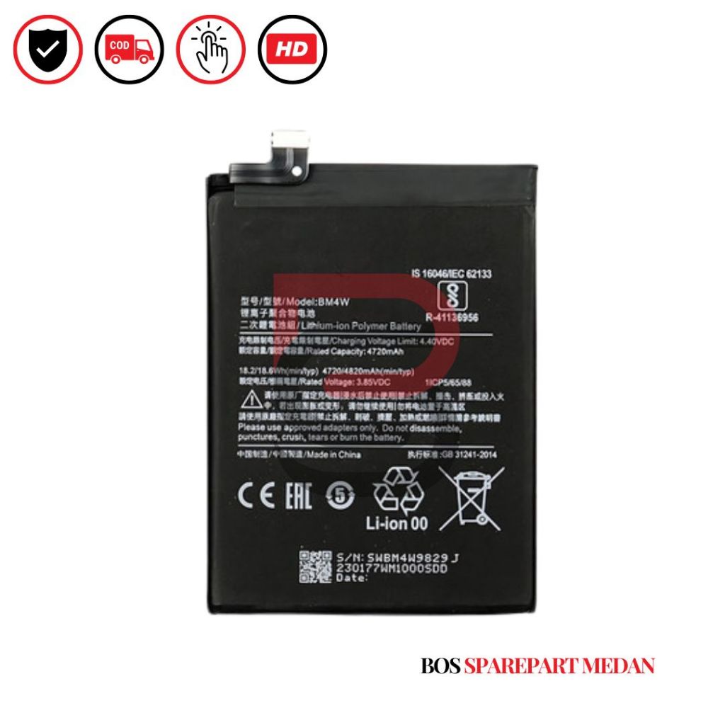 BATERAI XIAOMI BM4W / MI 10 LITE 5G / NOTE 9 PRO 5G / BATRE / BATTERE / BATTERY