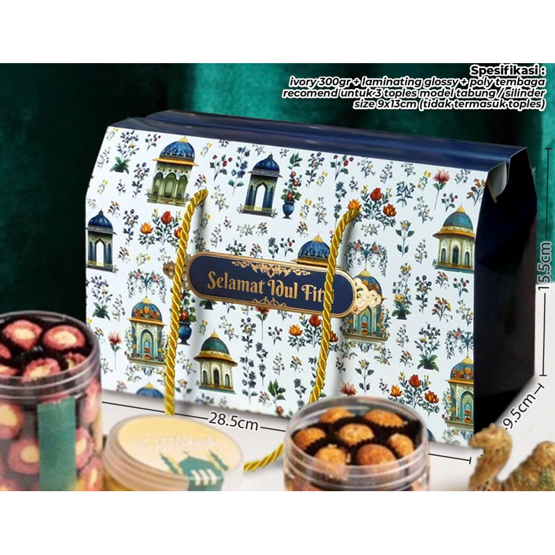 

Kotak Lebaran / Hampers Idul Fitri (muat jar 600ml isi 3pcs )