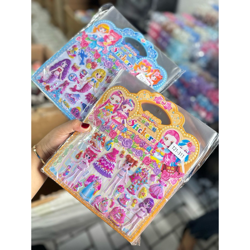 

10 pcs stiker barbie bentuk tas
