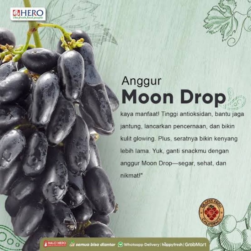 

Anggur sweet shapire/ moondrop renyah manis non biji