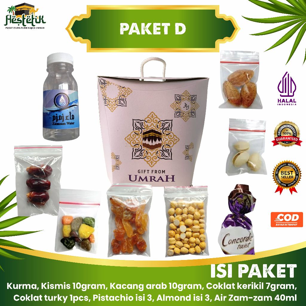 

Paket Oleh Oleh Haji dan Umroh Ekonomis Dus tali jinjing murah dan lengkap | Paket D | Aestetik