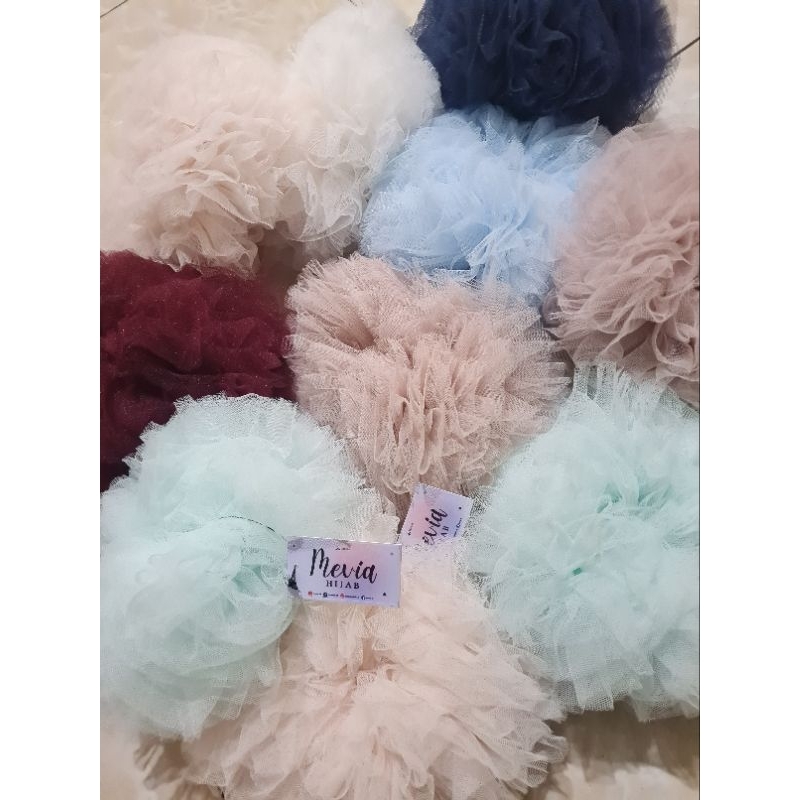 Ikat Rambut Tile Scrunchie Tile Sanggul Rambut Ikat Pocong Rambut