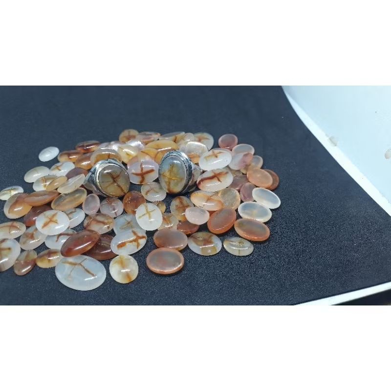 BATU CINCIN TAPAK JALAK CRYSTAL NATURAL ALAM