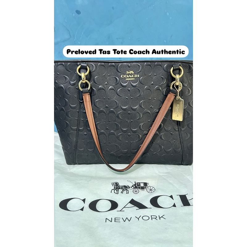 Preloved Tas Tote Coach Authentic