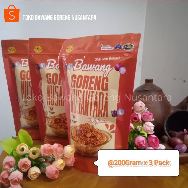 

Bawang Goreng Nusantara @200Gram Paket Hemat 3 Pack
