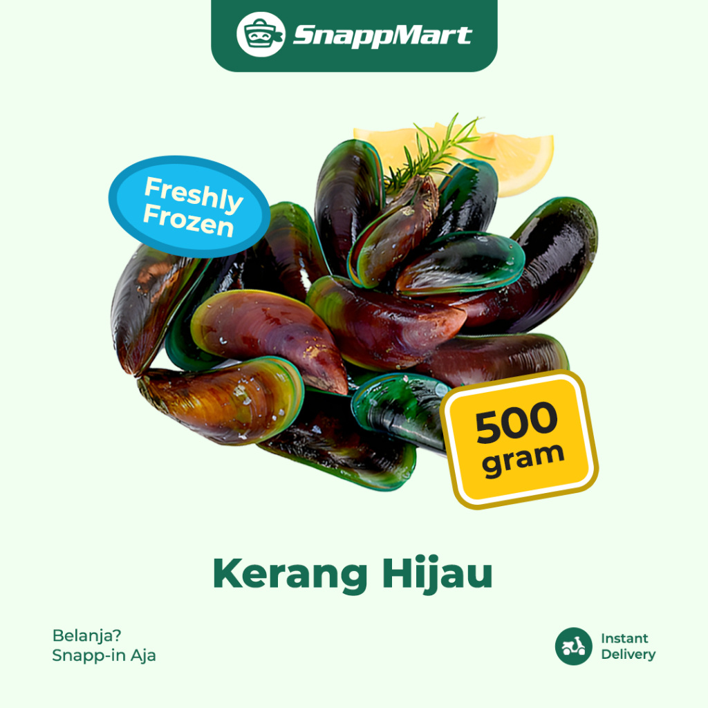 

Kerang Hijau Ijo Fresh (500 gram) - INSTANT / SAMEDAY - Seafood