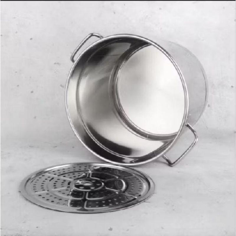 panci kukus steamer + saringan stainles 304 royal star 30 cm