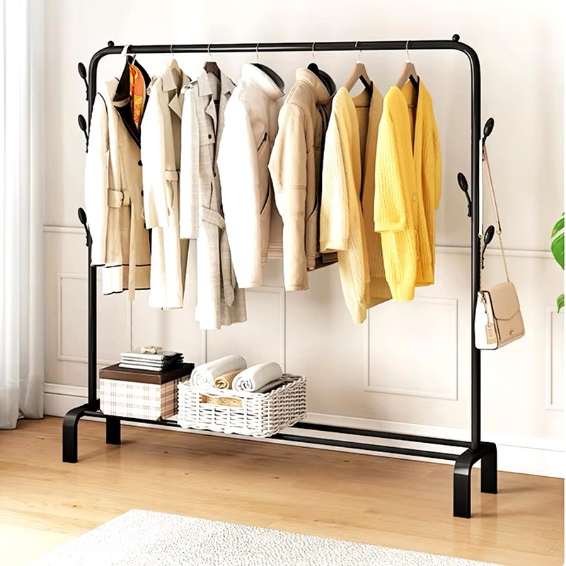 Mulig Gantungan Baju Berdiri Stand Hanger Single Rak Besi Gantung Pakaian