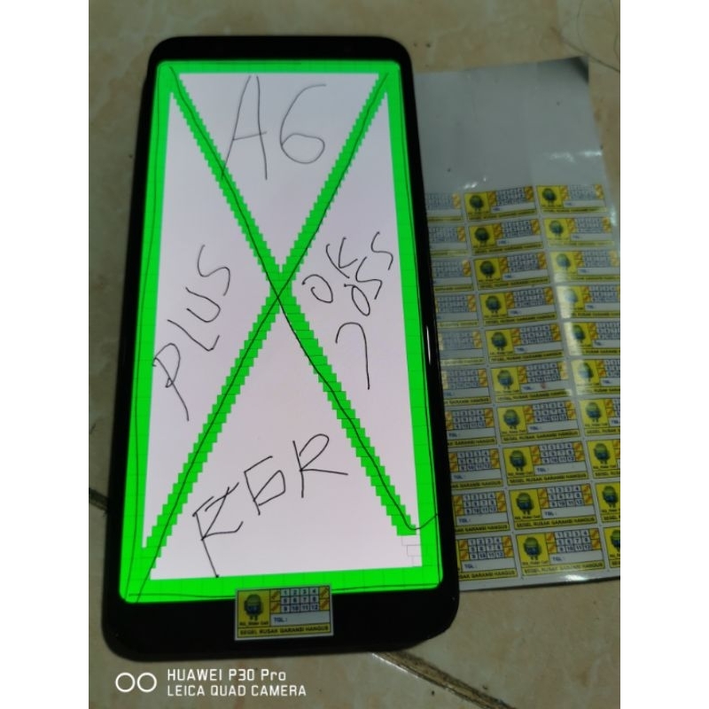 lcd touchscreen Samsung a6 plus original copotan super amoled normal tested jos nominus