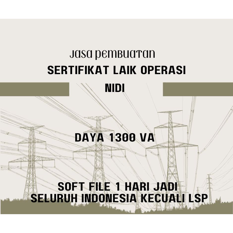 SLO NIDI 1300 VA SELURUH INDONESIA KECUALI LSP