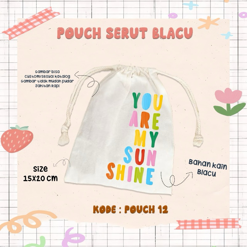 Pouch Serut Blacu 15x20 cm