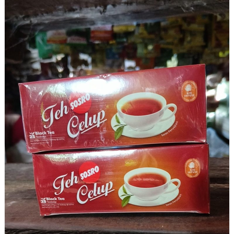 

Teh Celup Sosro isi 15 Kantong | Teh Sosro Celup | Sosro Teh Hitam Celup | Black Tea Cap Sosro