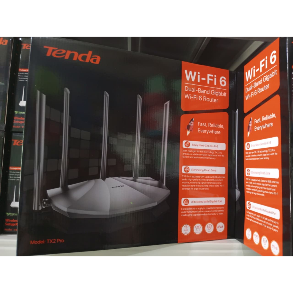 Tenda TX2 Pro Dual-Band Gigabit Wi-Fi 6 Router wifi wifi6 5 antena