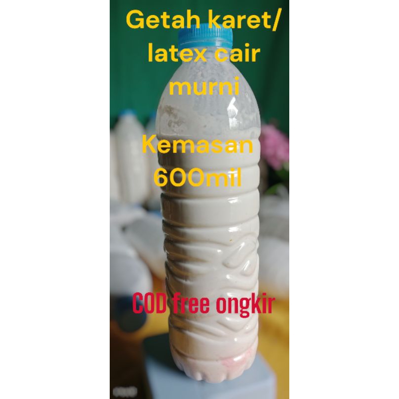 Lem Getah Karet/latec cair asli, serbaguna kemasan 600mil