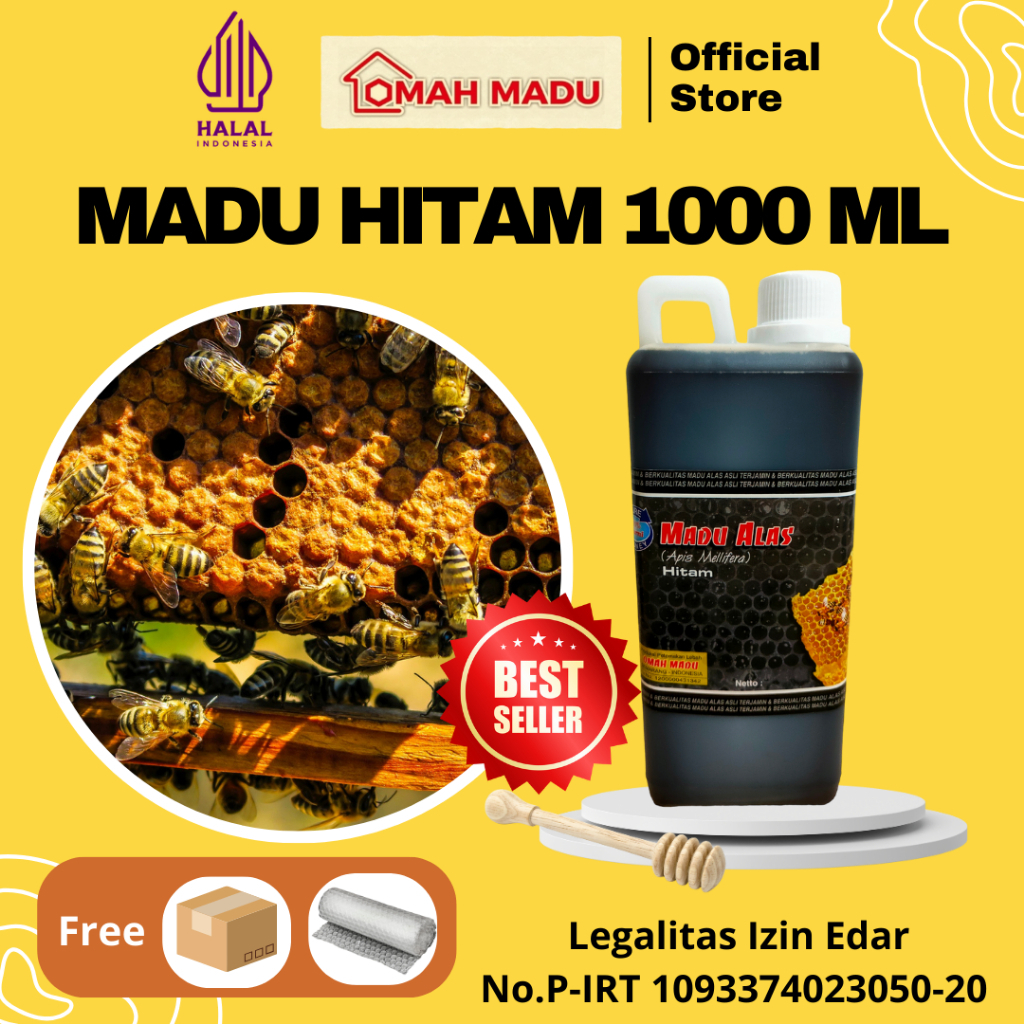 

Madu Hitam 1000 Ml Omah Madu Madu Asli Madu Murni Madu Alami Madu 1kg Madu 1 kg