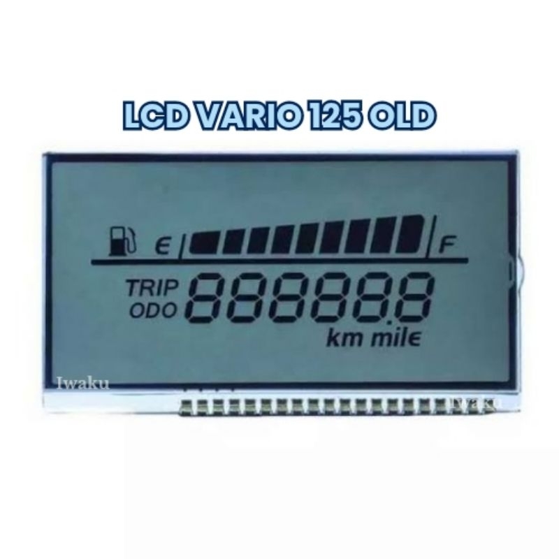 Panel LCD Speedometer Honda Vario 125 Techno Non LED 2012-2021, Indikator Digital Pengganti Spedomet