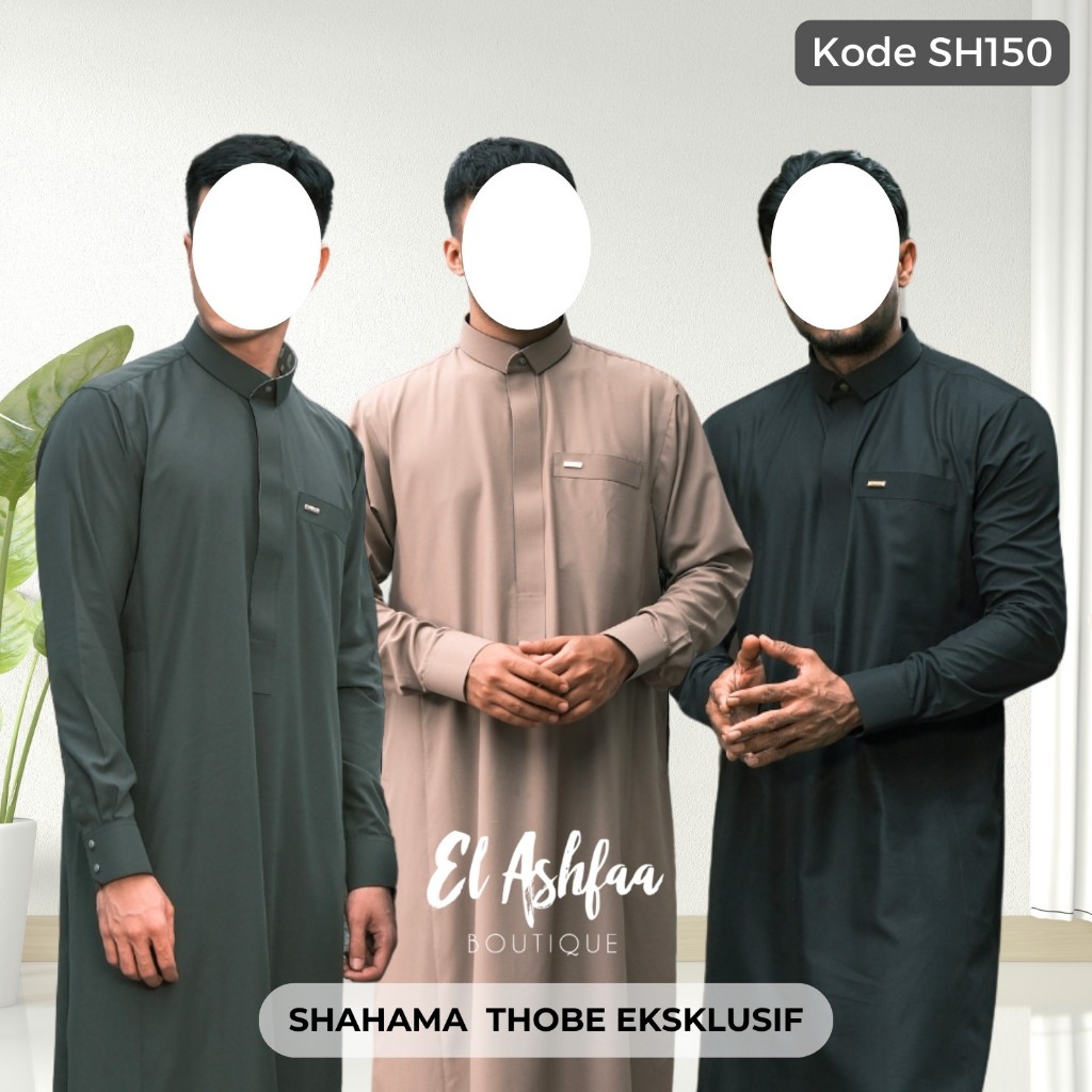 Jubah Saudi | Gamis Pria | Shahama Thobe Eksklusif SH 150 - El Ashfaa Boutique