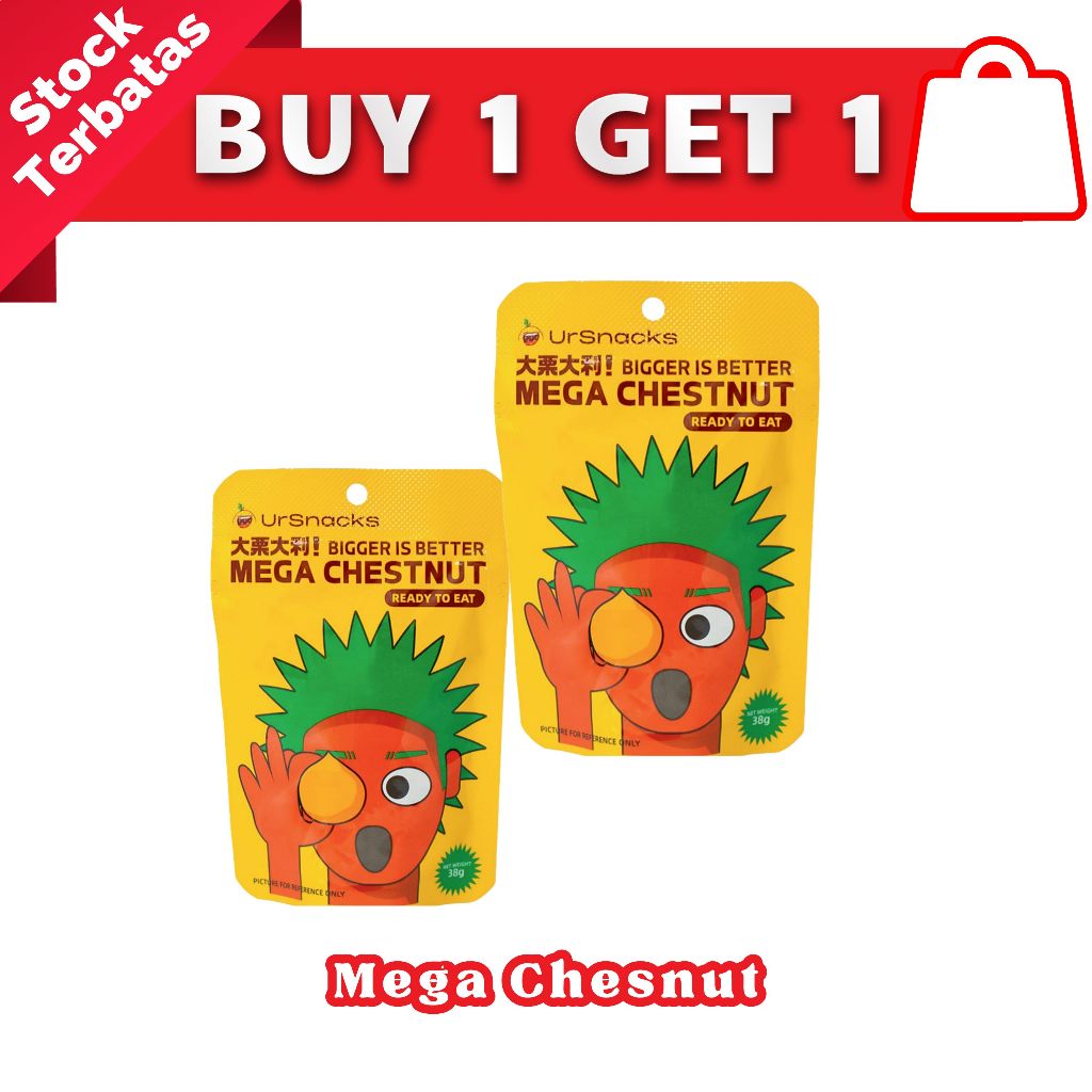 

[ BUY 1 GET 1 ] UrSnacks Mega Chestnut Cemilan Viral Siap Makan (HALAL BPOM)