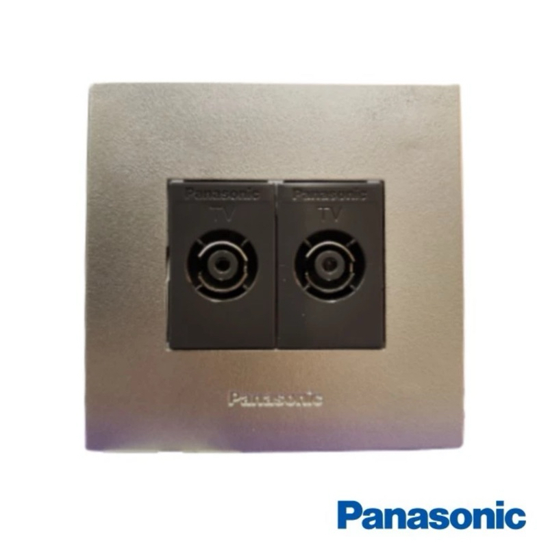 Panasonic Double Outlet Antena TV WEJ2501H Silver