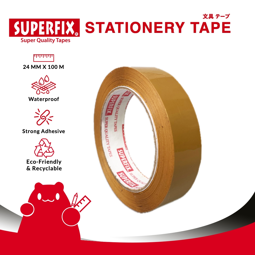 

Superfix Stationery Tape Tan Lakban Coklat 24mm x 100M