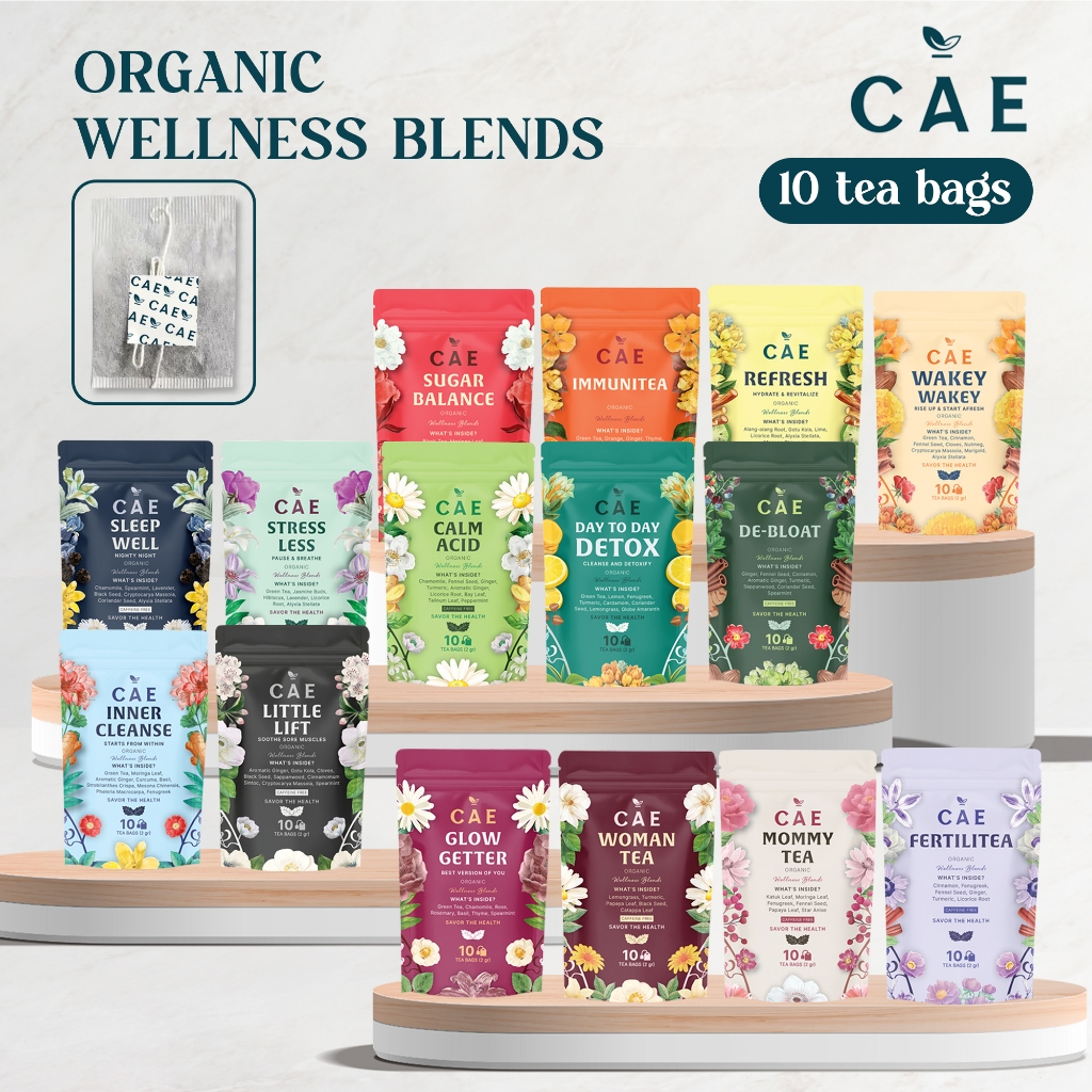 

All Variant 10 Tea Bags Herbal Tea Blend Teh Celup Herbal Premium Flu Fighter Brain Booster Hormonal Imbalance Cough
