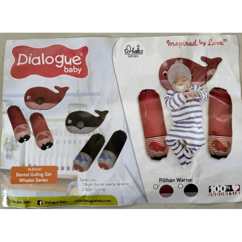 Dialogue Bantal guling bayi seri Whales DLB3347