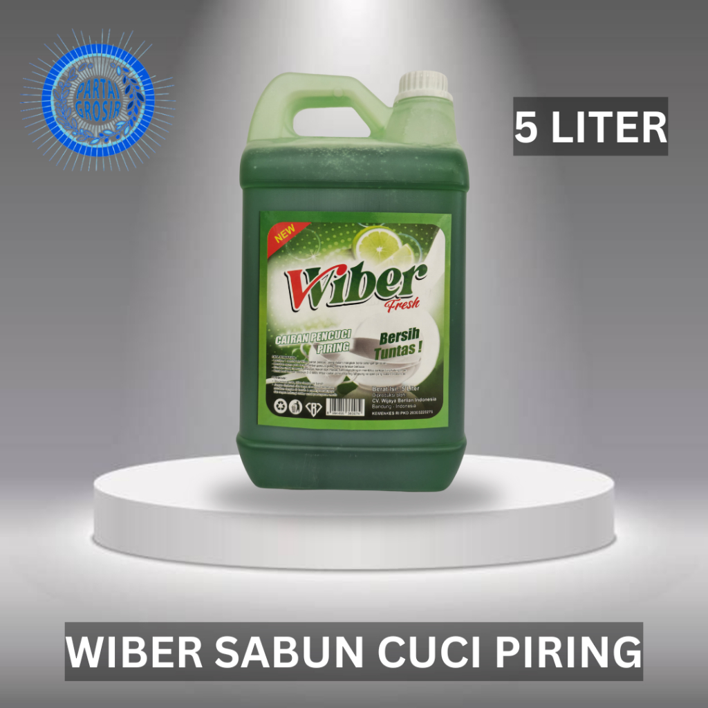 SABUN PEMBERSIH CUCI PIRING , CUCI BAJU , PEWANGI BAJU KEMASAN EKONOMIS 5L WIBER FRESH