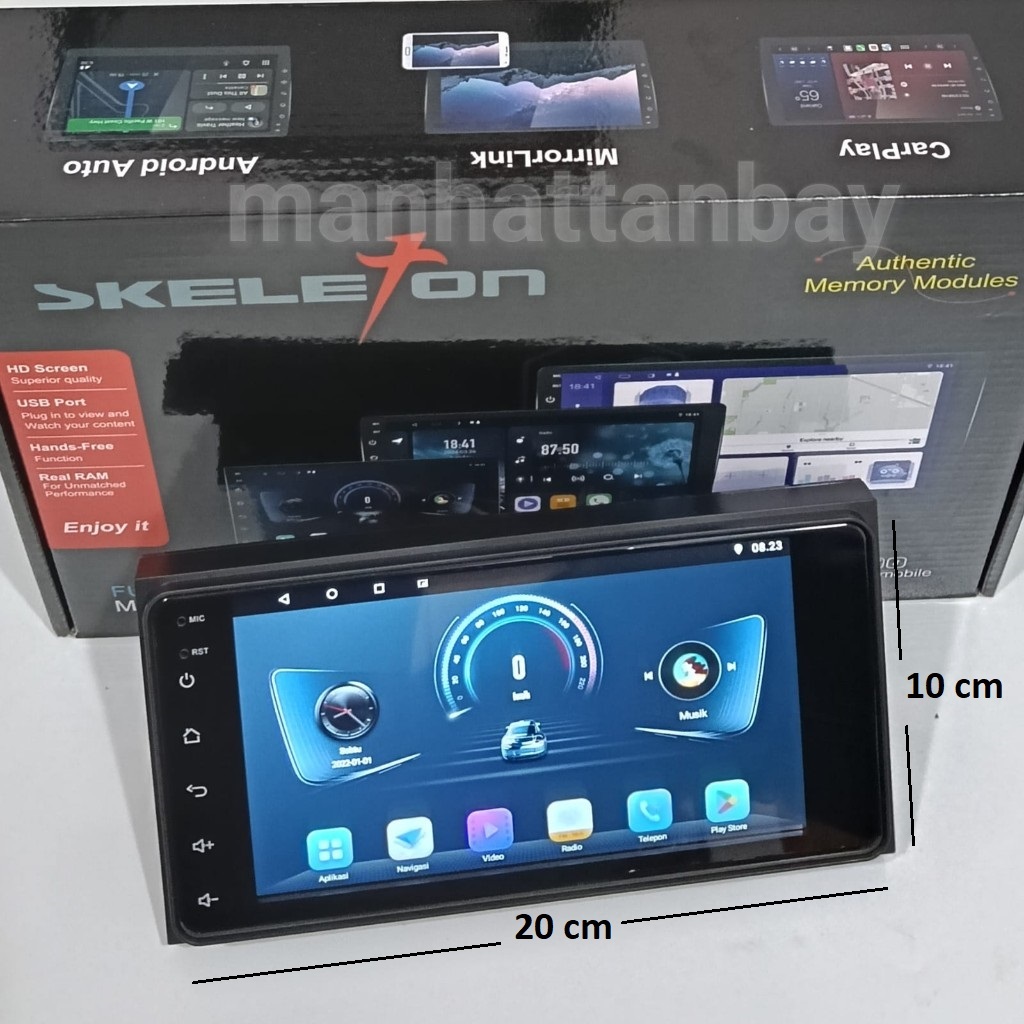 [RAM 2GB/ROM 32GB - Skeleton SKT-8189T] Headunit Android Skeleton 7 Inch Pnp [Innova Lama], [Calya