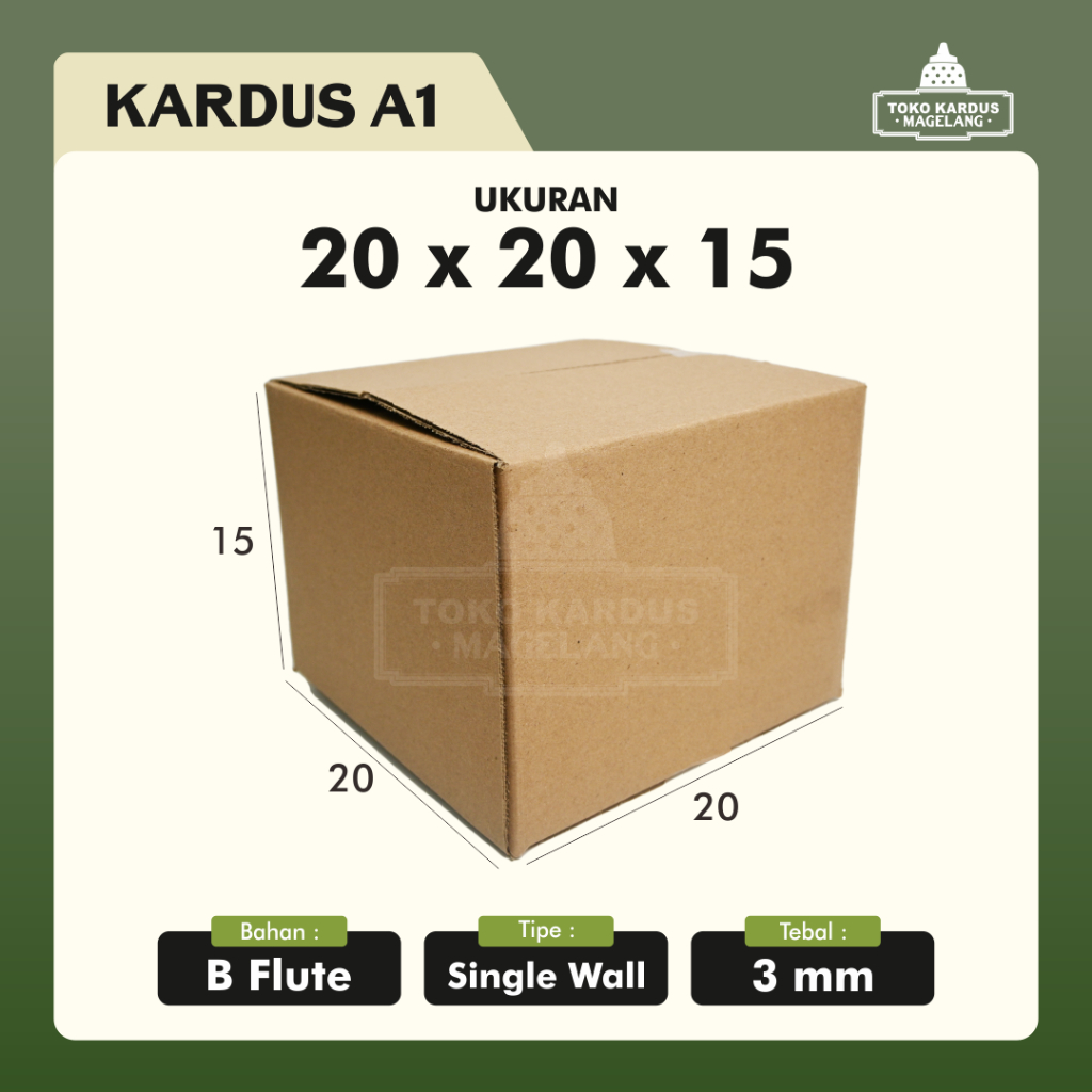 

KARDUS / KARTON BOX POLOS Uk. 20 X 20 X 15 CM