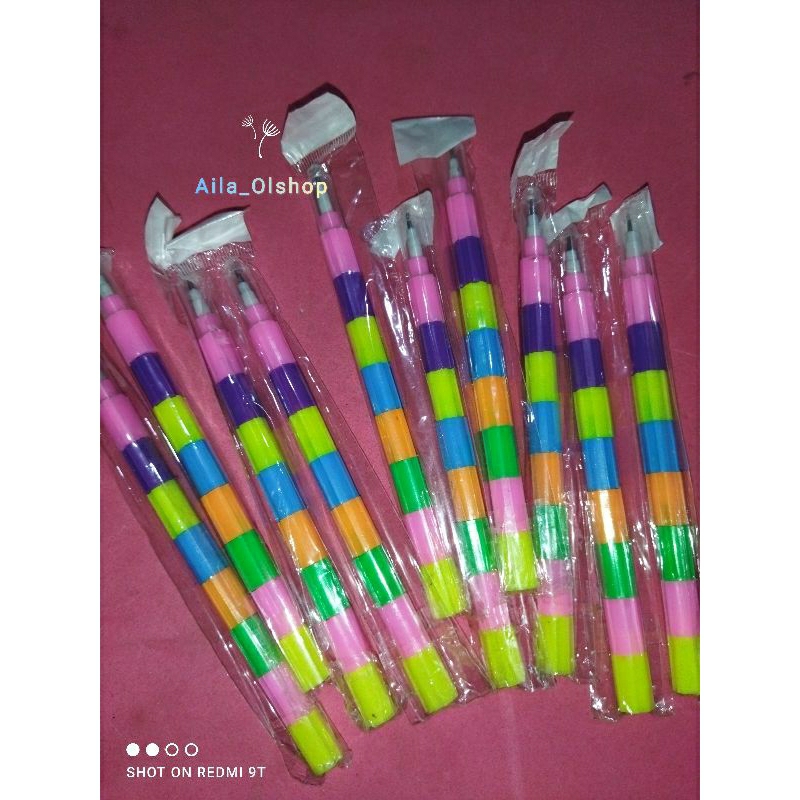 

Pensil Lego Bongkar Pasang Warna Warni Lucu Unik Murah Meriah