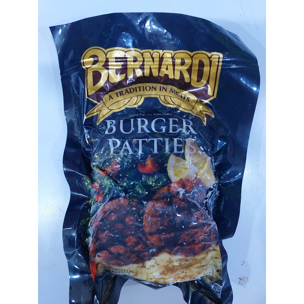 

Bernardi Burger Patties Sapi & Ayam Premium Frozen Food 270 GR Isi 6 Pcs