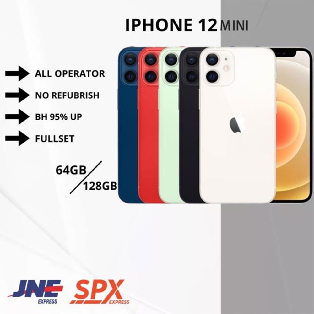 IPHONE 12MINI  64GB/128GB IP 12mini  MULUS NOMINUS SECOND ORIGINAL 100% GOOD CONDITIONS HP12mini