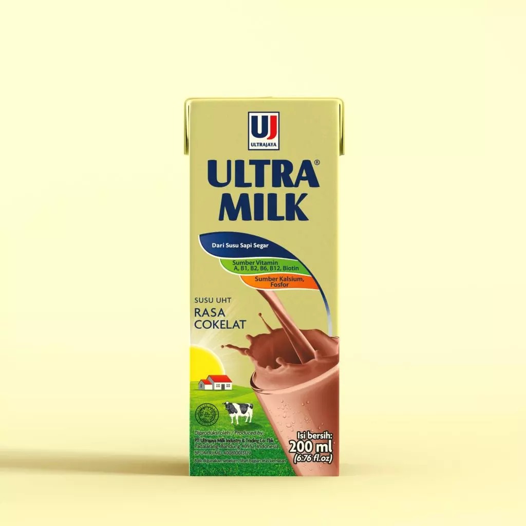 

Ultra Milk Susu UHT Cokelat 200 mL