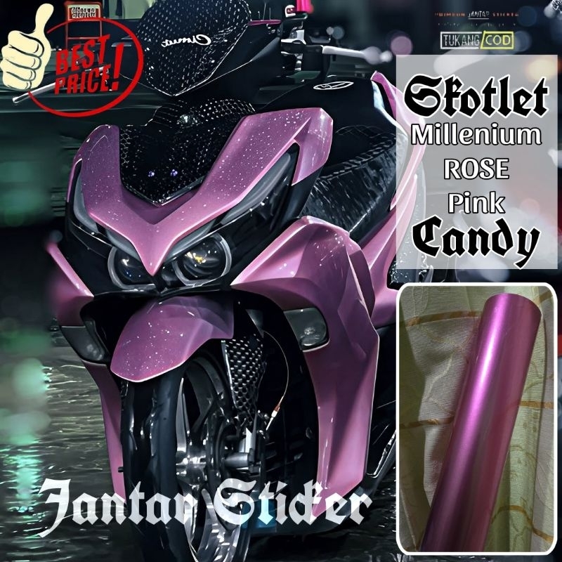 Sticker Scotlite Millenium Rose Pink Skotlet Motor Soft Pink Skotlet Pink Muda Skotlet Rose Gold Sko