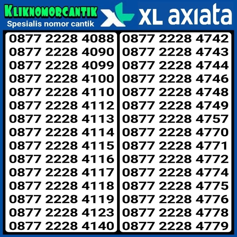 nomor cantik XL 4G&5G kartu perdana XL Axiata sp.2